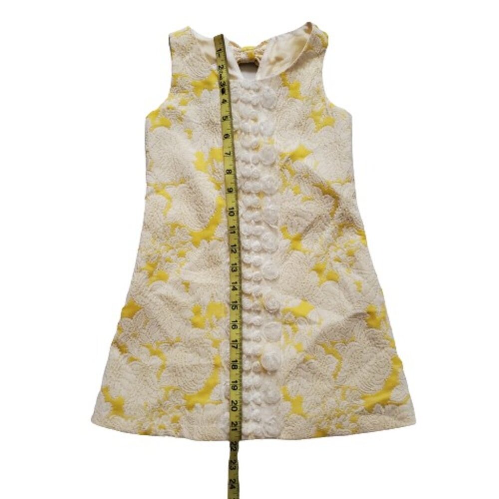 Iris & Ivy Toddler Girls Yellow Embroidered Lace Bow Sleeveless A-Line Dress 4T - Picture 15 of 15